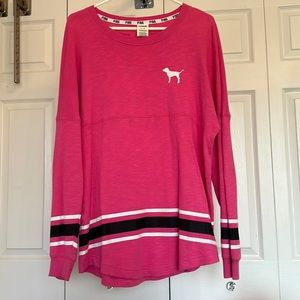 Pink lightweight long sweatshirt